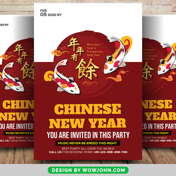 Free Chinese New Year Flyer Psd Template