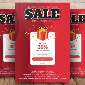 Free Products Sale Flyer Psd Template