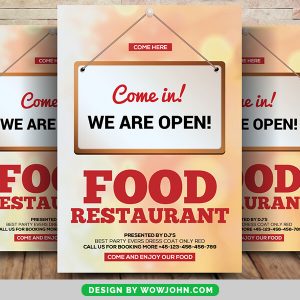 Free Restaurant Food Psd Flyer Template