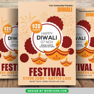 Happy Diwali Products Promotion Psd Flyer Template