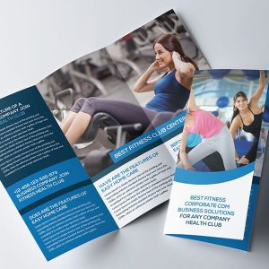 Free Health and Fitness Trifold Brochure Psd Template
