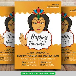 Free Happy Navratri Psd Flyer Template