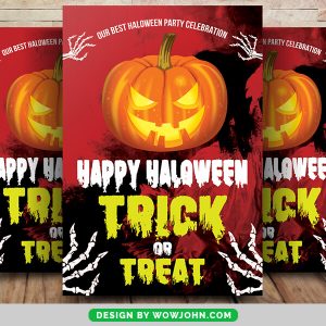 Free Halloween Club Party Flyer Psd Template