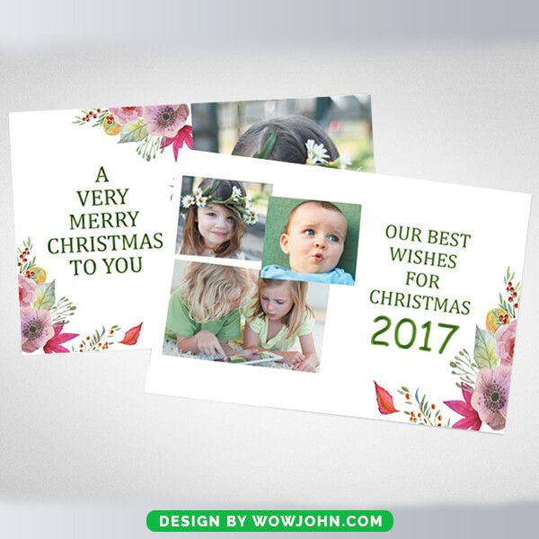 Free Christmas Mini Session Photo Card Psd Template