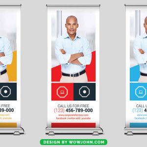 Free Official Roll Up Banner Psd Template