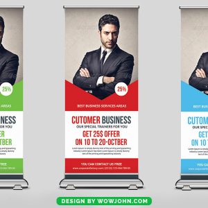 Free Lawyer Roll Up Banner Psd Template