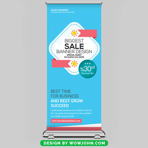 Free Product Promotion Roll up Banner Psd Template