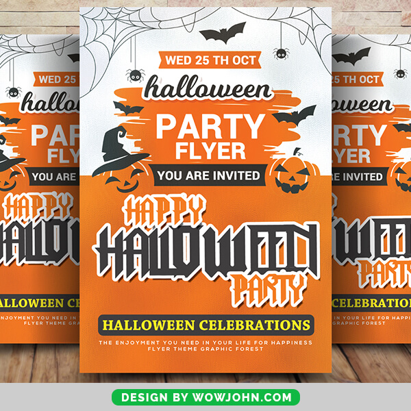 Free Halloween Pumpkin Party Flyer Psd Template