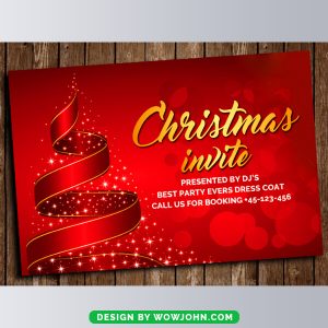 Free Vintage Christmas Greeting Card Psd Template