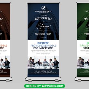 Free Wedding Event Roll Up Banner Psd Template