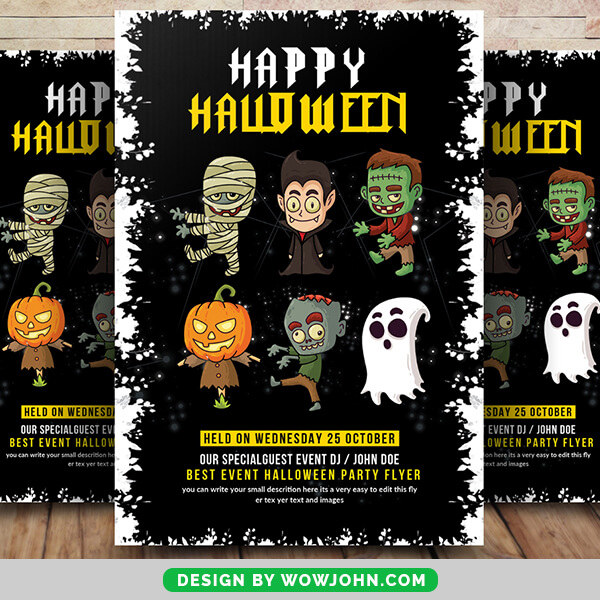Free 2022 Halloween Party Flyer Psd Template