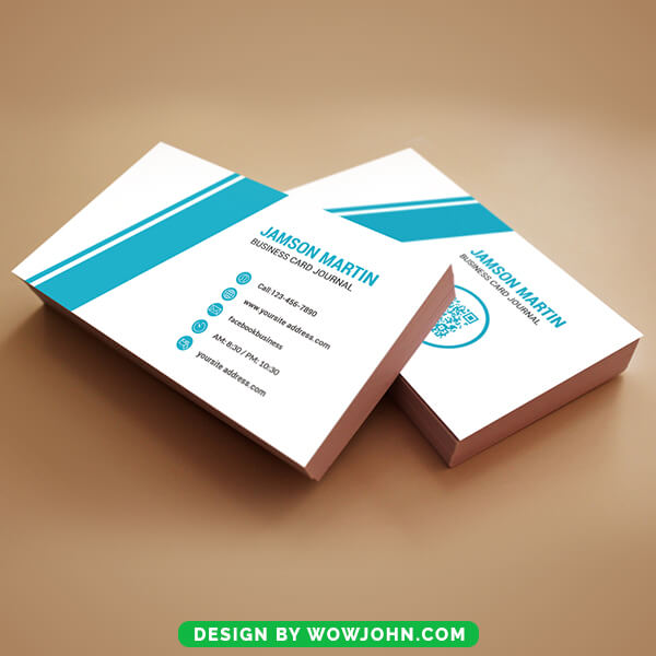 Blue Abstract Business Card Free Psd Template