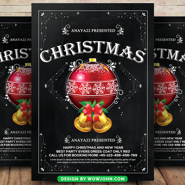 Free 2022 Xmas Party Flyer Psd Template