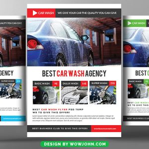 Free Car Wash Flyer Template Psd Download