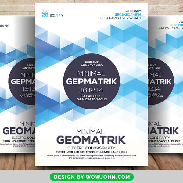 Free Minimal Abstract Geometric Flyer Psd Template
