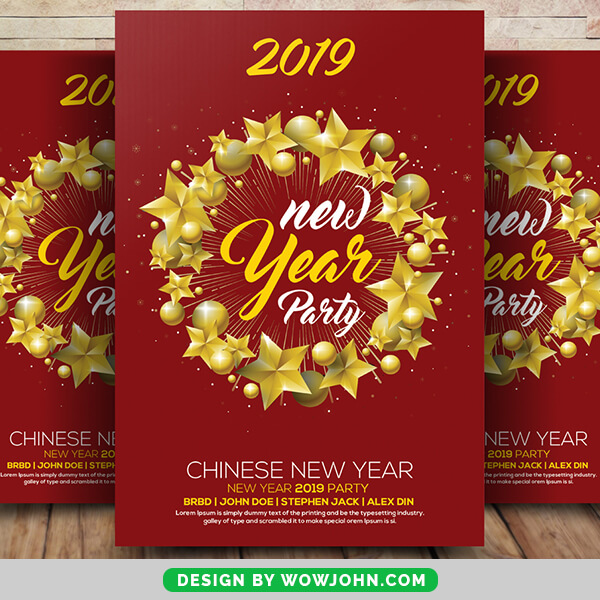 Free 2022 Chinese New Year Party Flyer Psd Template