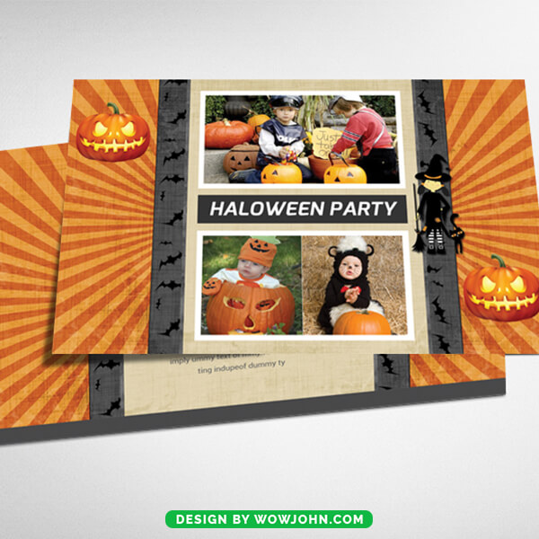 Free 2021 Halloween Party Postcard Psd Template