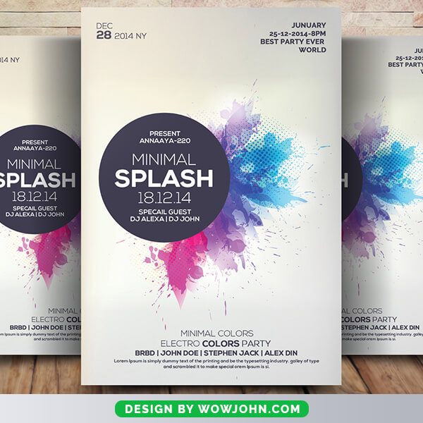 Free Electro Club Party Flyer Psd Template