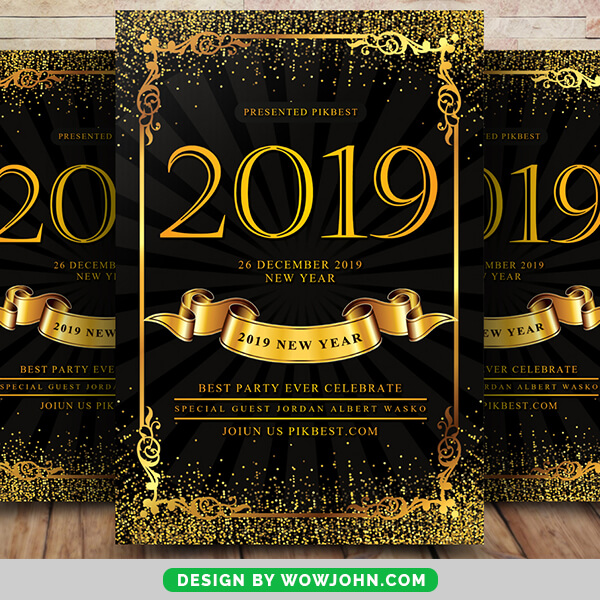 2022 New Year Celebration Flyer Psd Template