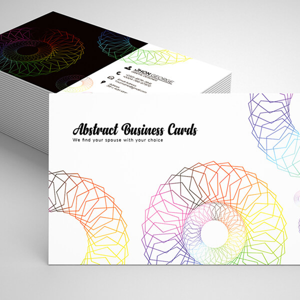 Free Colorful Abstract Business Card Psd Template