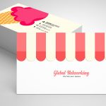 Free Ice Cream Shop Business Card Psd Template