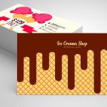 Chocolate Ice Cream Shop Business Card Free Psd