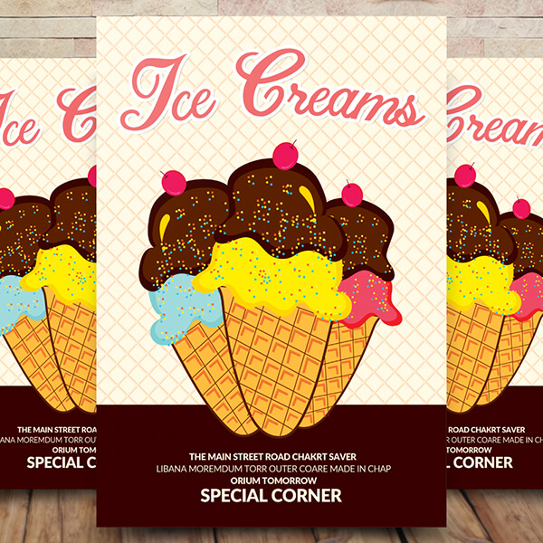 Free Summer Ice Cream Flyer Psd Template