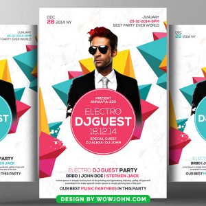 Free DJ Guest Party Psd Flyer Template