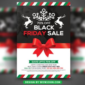 Free Christmas Black Friday Psd Flyer Template