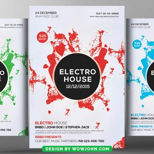 Free Electro House Psd Flyer Template