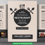 Clean Restaurant Tri Fold Bi Fold Brochure Psd Template
