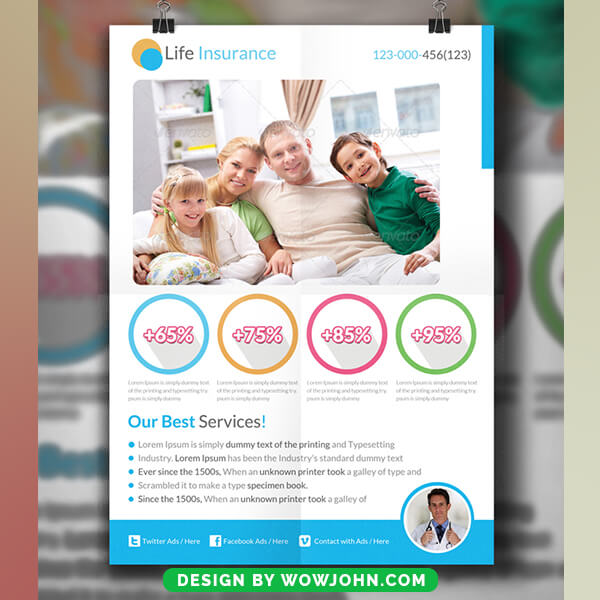 Free Life Insurance Psd Flyer Template