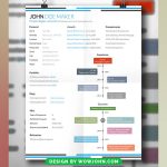 Free Info Graphic Resume CV Psd Template Download