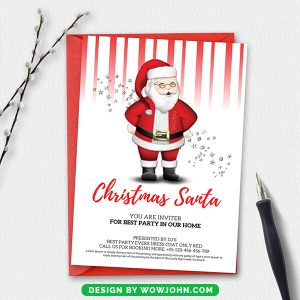Free Lovely Christmas Postcard Psd Template