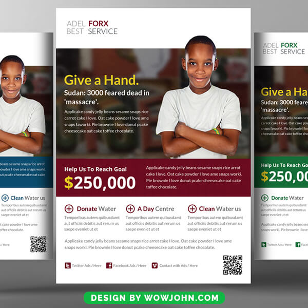 Free Charity Donation Church Flyer Psd Template