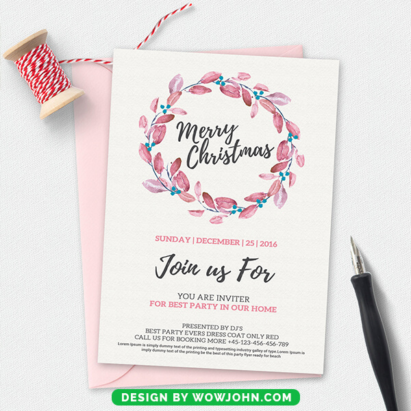 Free Christmas Best Wishes Postcard Template
