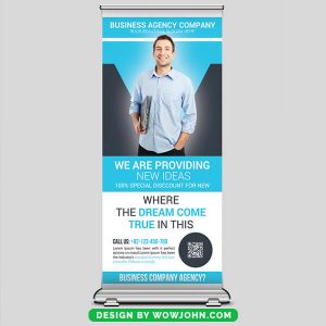Free Income Tax Service Roll Up Banner Psd Template