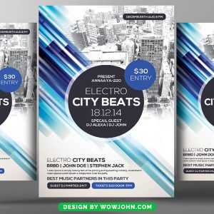 Free City Beats Party Flyer Psd Template