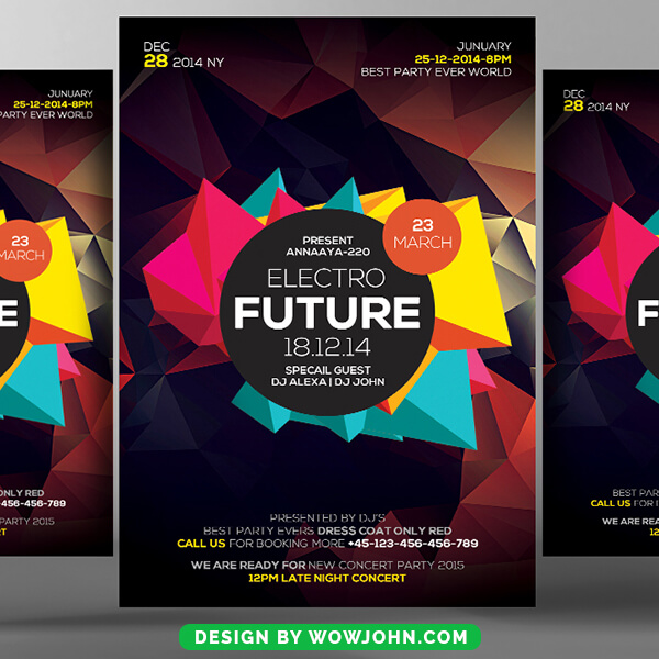 Free Abstract Future Flyer Psd Template