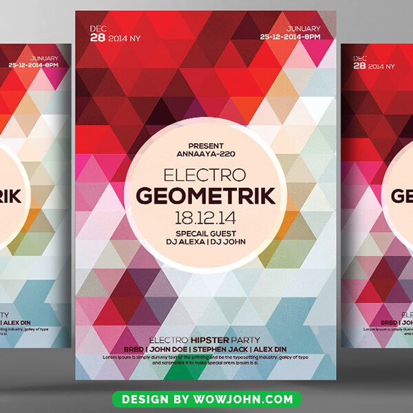 Abstract Geometric Flyer Psd Template