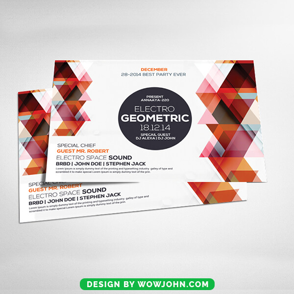 Free Abstract Geometric Flyer Psd Template