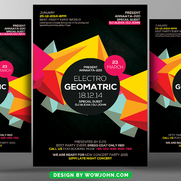 Black Abstract Party Flyer Psd Template