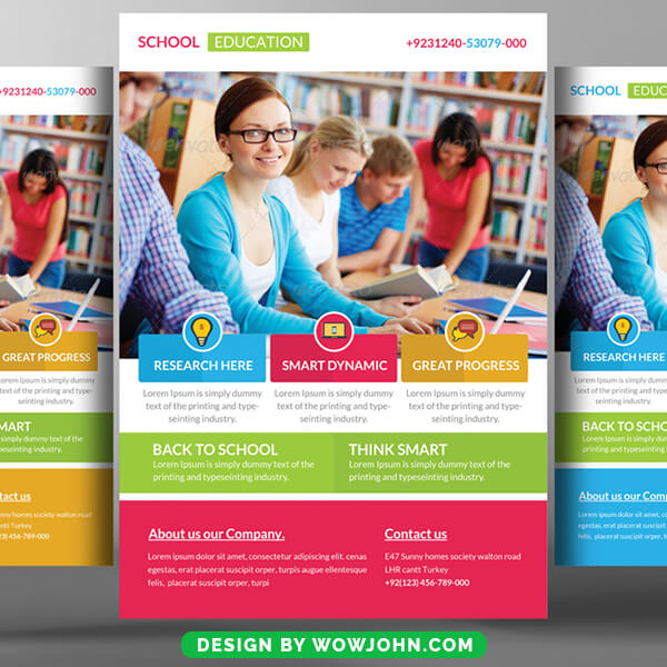 Free University Admission Flyer Psd Template