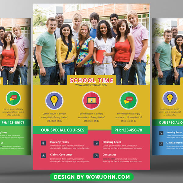 Free College Flyer Templates PSD Download