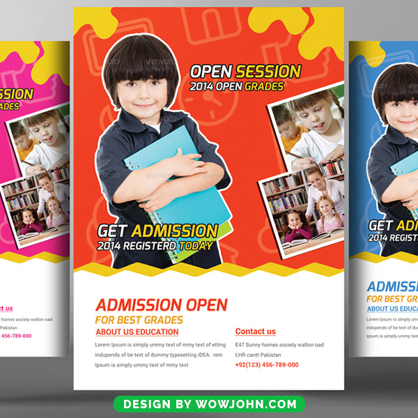 Kids School Admission Psd Flyer Template
