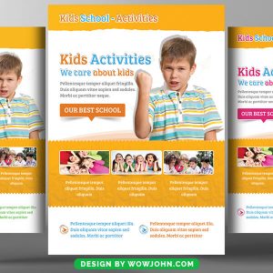 Kids Playgroup Admission Psd Flyer Template