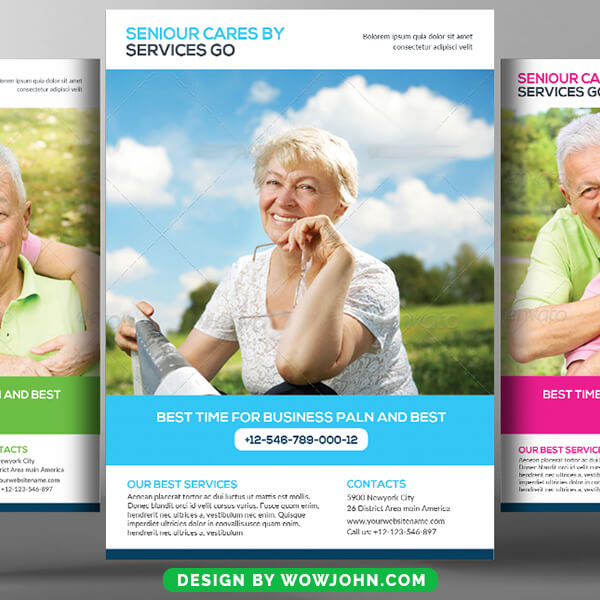 Free Senior Care Homes Psd Flyer Template