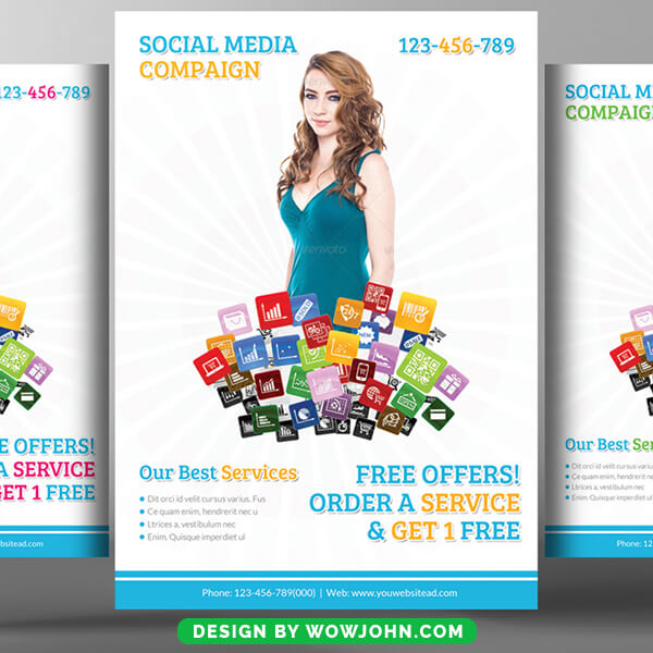 Free Social Media Campaign Psd Flyer Template