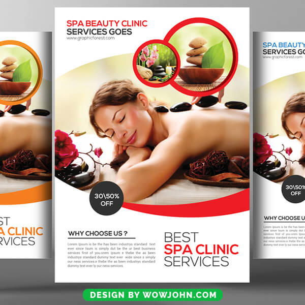 Free Massage Beauty Spa Flyer Template PSD