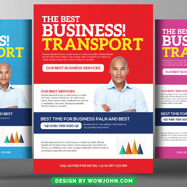 Free Transport Business Psd Flyer Template